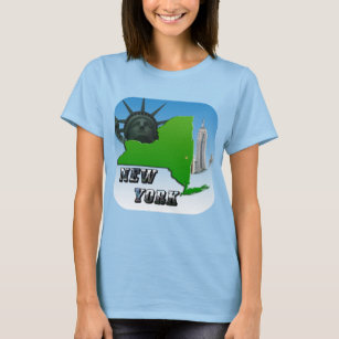 New York Map, Statue of Liberty, Monument Women's T-Shirt