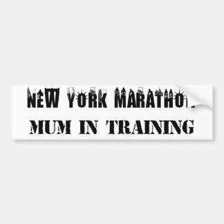 New York Marathon Mom in Training Bumper Sticker