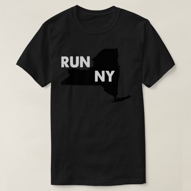 New York Marathon  Run NY  T-Shirt (Design Front)