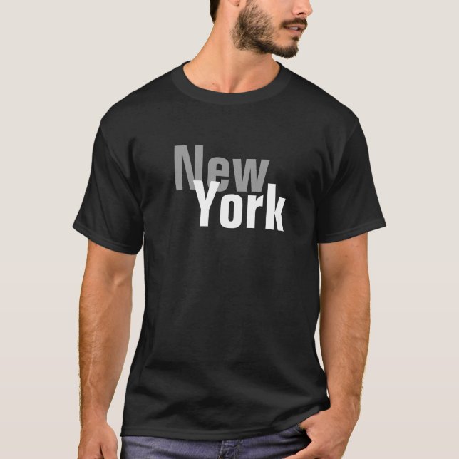 New York Men's Basic Dark T-Shirt (Front)