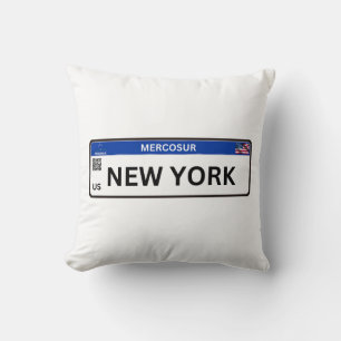 New York Mercosur Throw Pillow