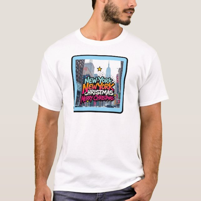 new york merry christmas T-Shirt (Front)