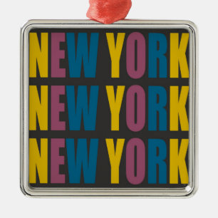 New York Metal Ornament