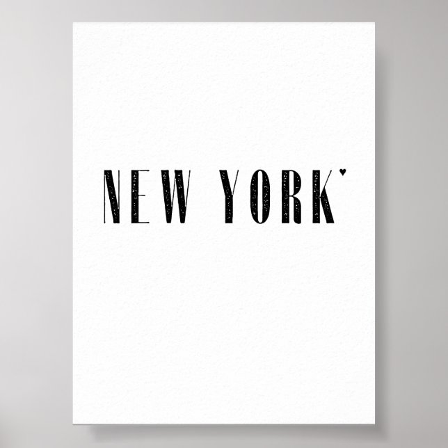 New York - minimalistic typography poster (Devant)