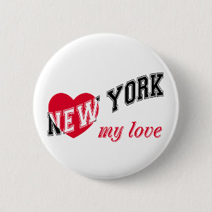New York my love 2 Inch Round Button