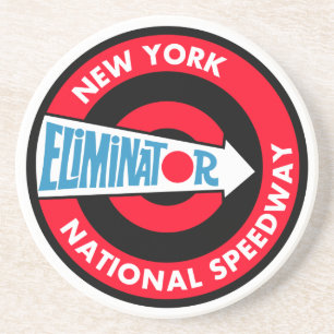 New York National Speedway Vintage sign Coaster