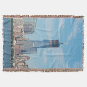 New York, New York. Manhattan City Skyline Throw Blanket