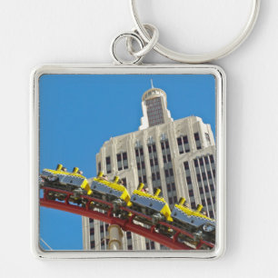 New York New York Roller Coaster keychain square