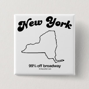 NEW YORK - "NEW YORK STATE MOTTO" T-shirts and Gea 2 Inch Square Button