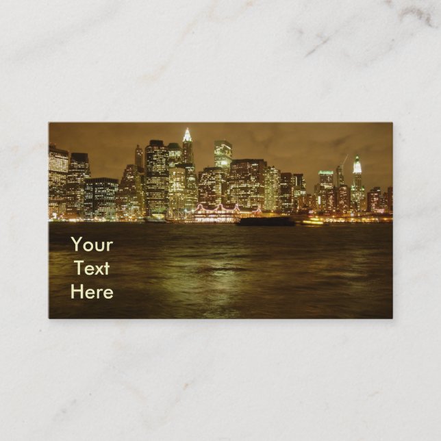 New York Night Business Card (Front)