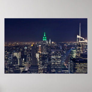 New York night skyline Poster