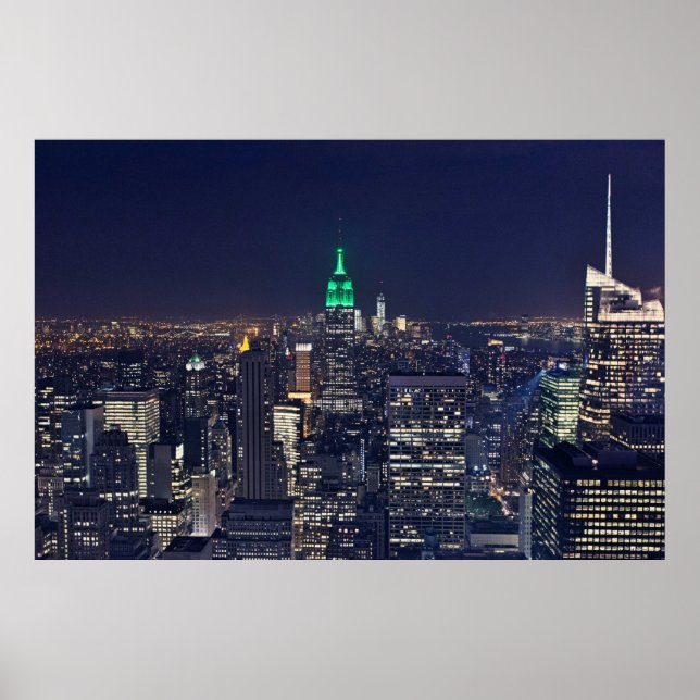 New York night skyline Poster (Front)