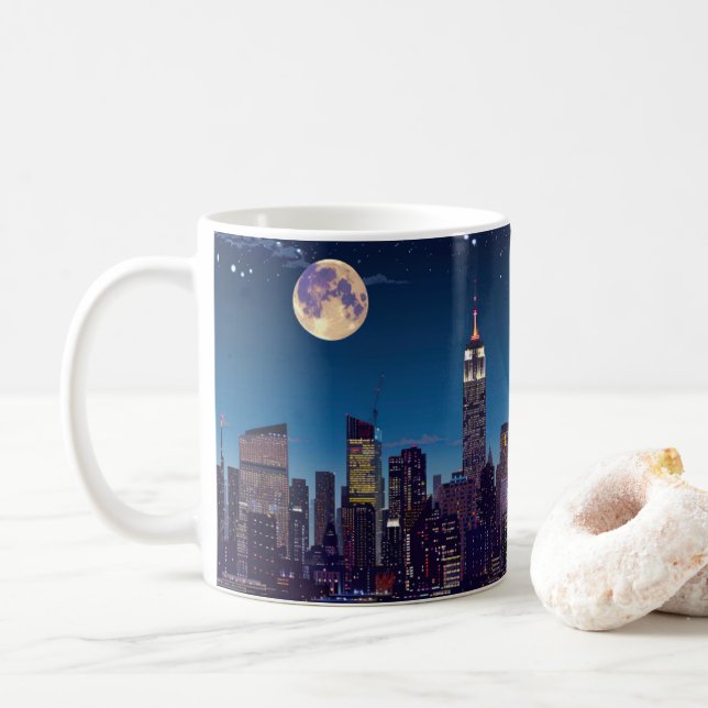 New York, NY - A Hell Of A Town Coffee Mug (With Donut)