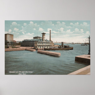 New York, NY - Aquarium and Fireboat "New Poster