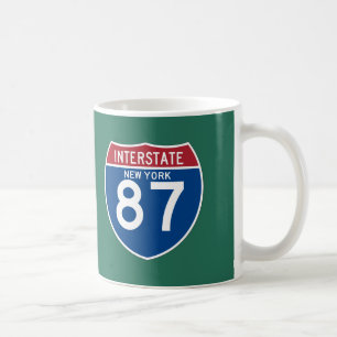 New York NY I-87 Interstate Highway Shield - Coffee Mug