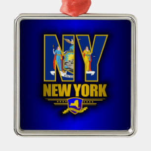New York (NY) Metal Ornament
