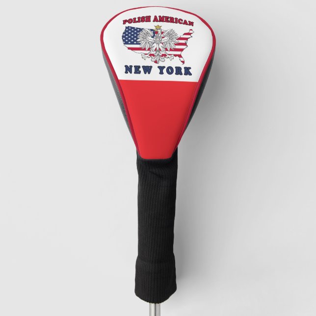 New York NY Polish Golf Head Cover (Front)