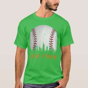 New York NY Skyline Baseball Vintage Met at Gameda T-Shirt