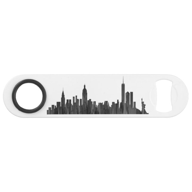 NEW YORK, NY SKYLINE PAINTBRUSH - SPEED BOTTLE OPENER (Back Horizontal)