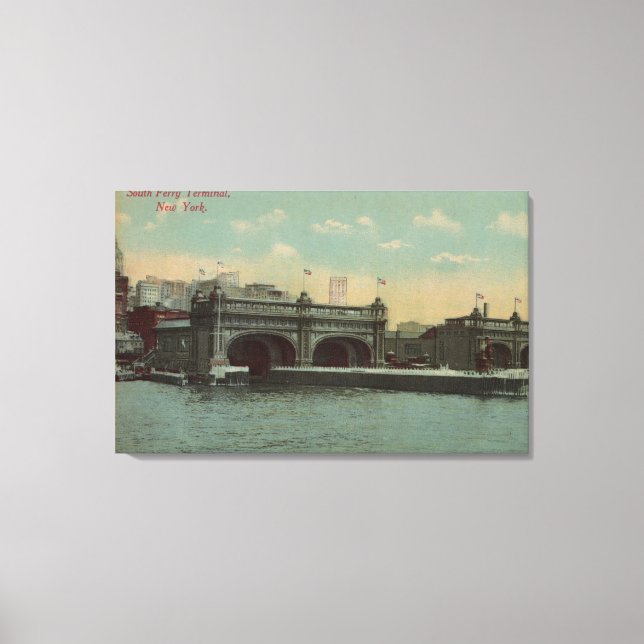New York, NY - South Ferry Terminal Building Canvas Print (Front)