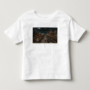New York, NY - The Bowery - Night Scene Toddler T-shirt