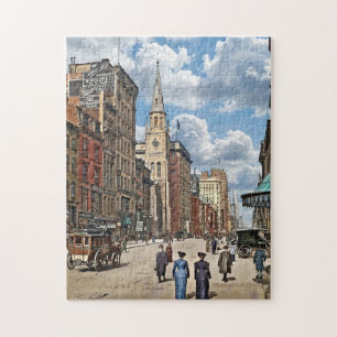New York, NY  Up Fifth Avenue From 28th Street Jigsaw Puzzle