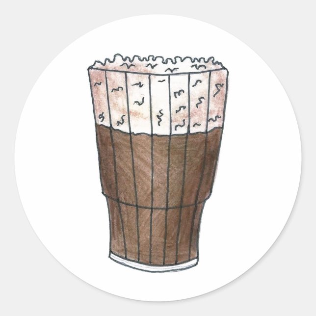 New York NYC Egg Cream Root Beer Float Stickers (Front)