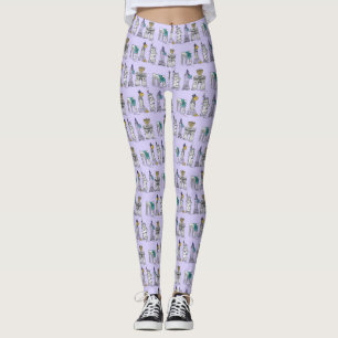 New York NYC Landmarks Hanukkah Jewish Holiday Leggings