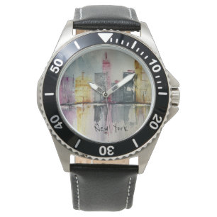 New York NYC Skyline Cityscape original artwork  Watch