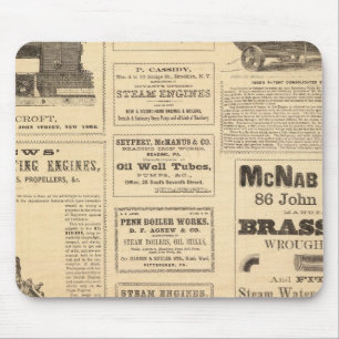 New York Oil Advertisements Mouse Pad