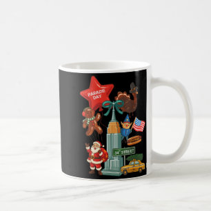 New York Parade Day Thanksgiving Santa Taxi  Coffee Mug
