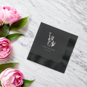 New York Passport Foil Napkins