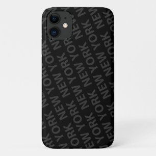 New York Pattern Dark Grey iPhone 11 Case