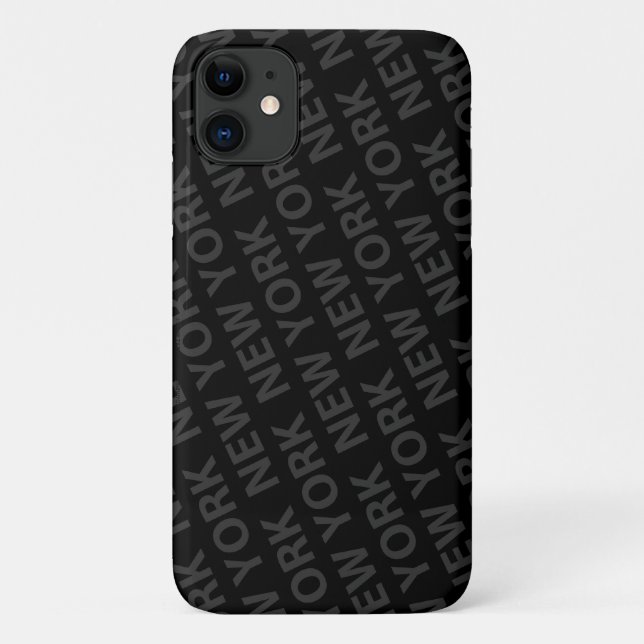 New York Pattern Dark Grey Case-Mate iPhone Case (Back)