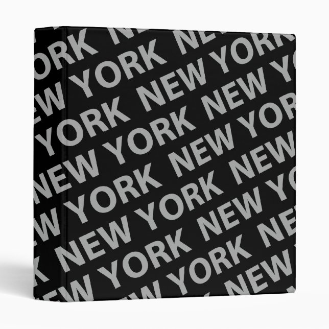 New York Pattern Grey Binder (Front/Spine)