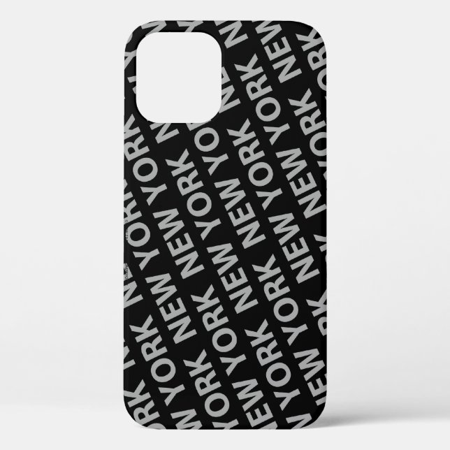 New York Pattern Grey Case-Mate iPhone Case (Back)
