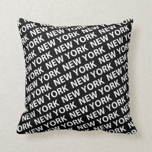 New York Pattern Throw Pillow