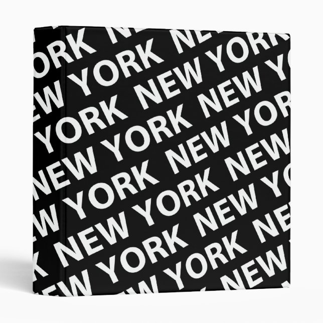 New York Pattern White Binder (Front/Spine)