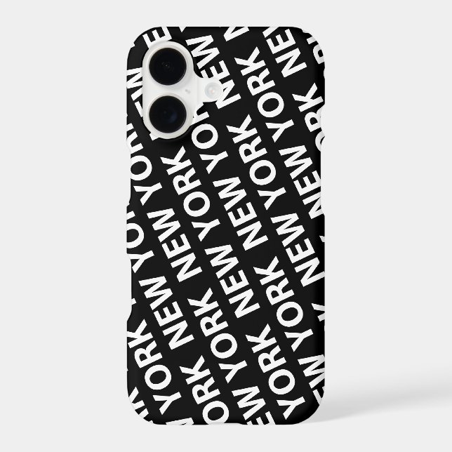 New York Pattern White Case-Mate iPhone Case (Back)