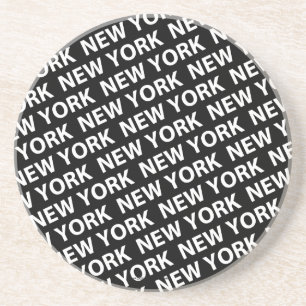 New York Pattern White Coaster