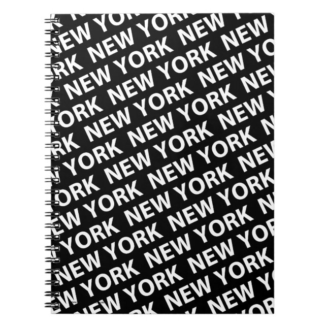 New York Pattern White Notebook (Front)