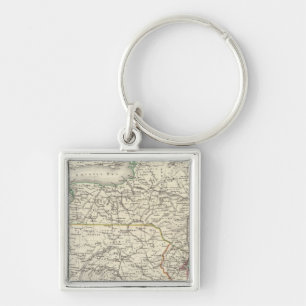New York, Pennyslvania, and New Jersey Keychain