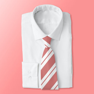 New York Pink, and White Striped Neck Tie