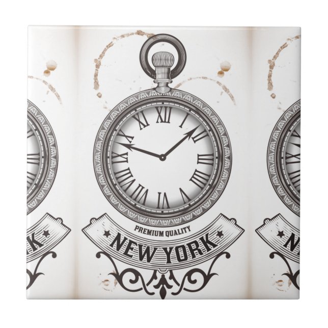 New York Pocket Watch Tile (Front)