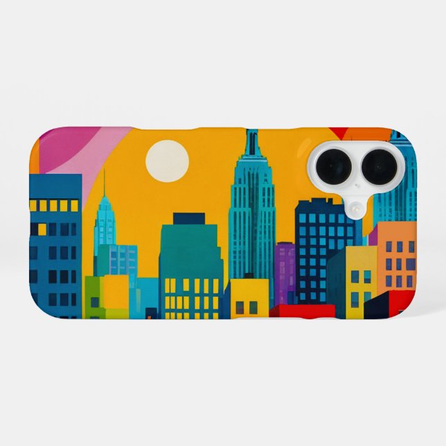 New York Pop Art iPhone 16 Case (Back Horizontal)