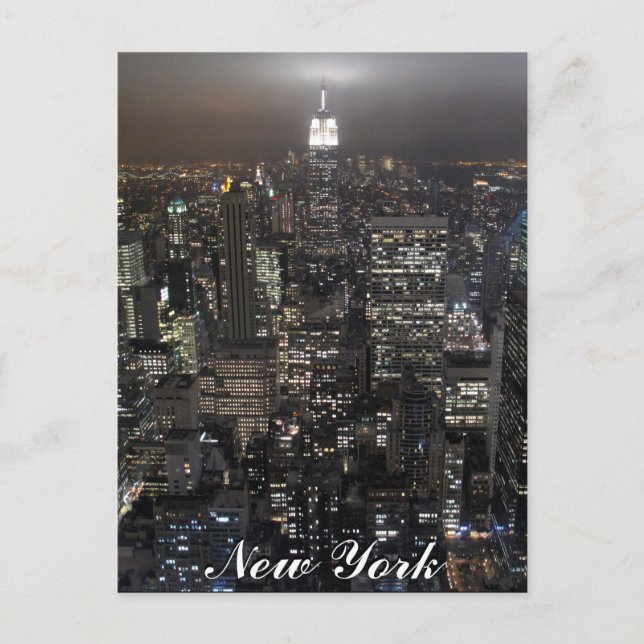 New York Postcard Empire State NYC Souvenir Card (Front)