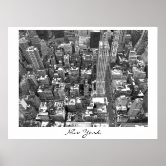 New York Poster Cityscape New York Empire Print