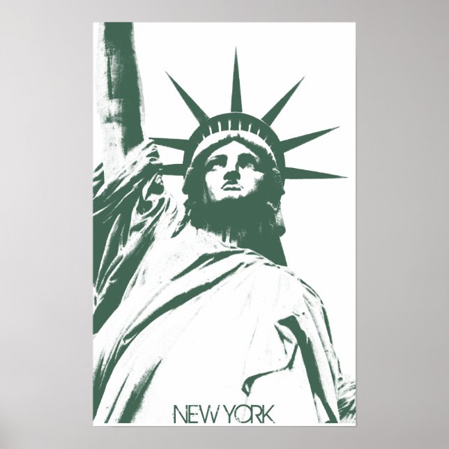 New York Poster Statue of Liberty New York Print (Front)