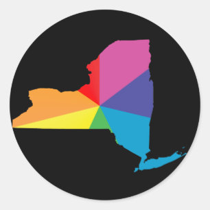 new york pride. classic round sticker