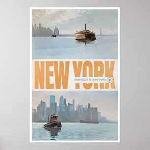 New York Print American Travel Poster NYC Art